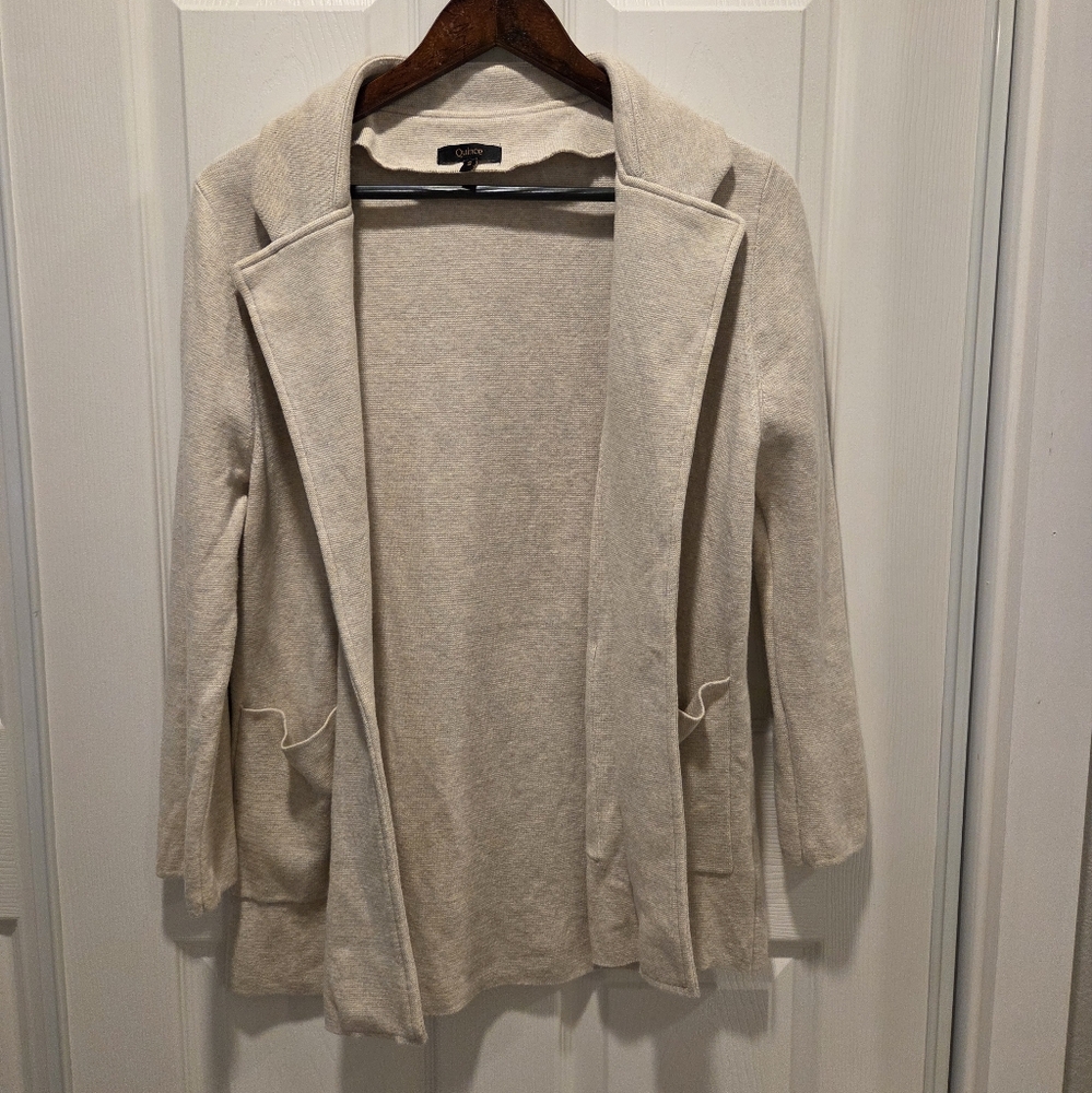 Quince Sweater Blazer Oatmeal 100% Cotton